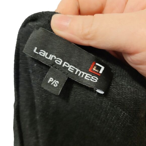 2/$20 Y2K Laura Petites Blue & Grey Sweater Size: Small Petite - Picture 5 of 6